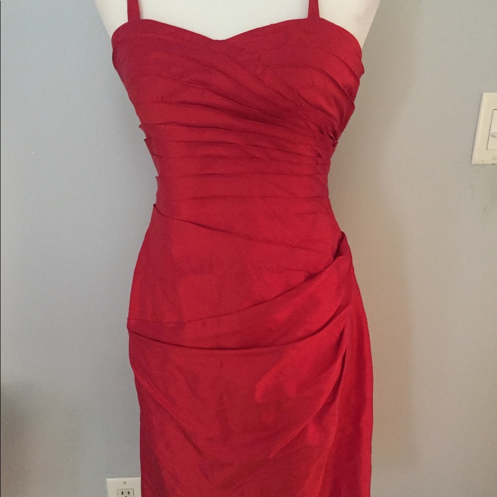 NWT Phoebe Couture Red Silk dress 8